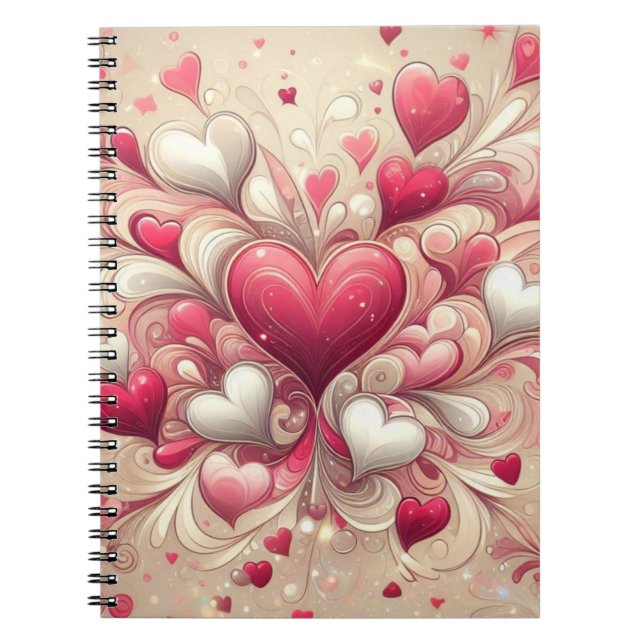 Valentine's Floral heart Notebook (Front)