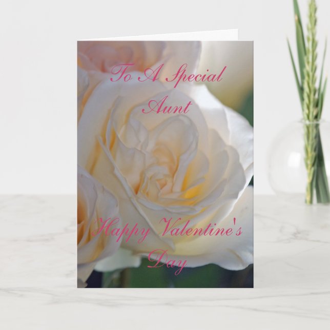 Valentine's For Aunt Card (Front)