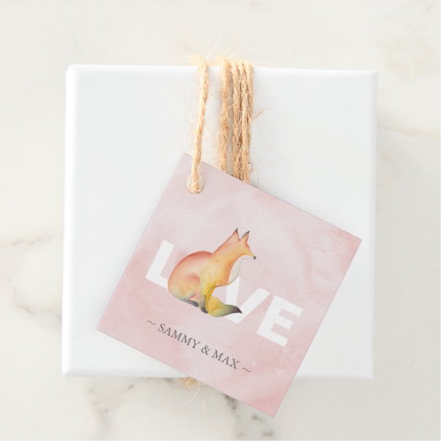 Valentines Fox Party Favours Tags (In Situ)