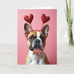 Valentines French Bulldog Card