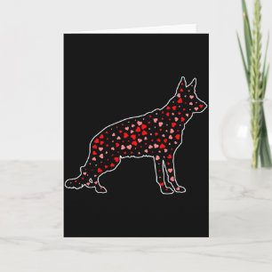 Valentines German Shepherd Dog Heart Valentines Da Card