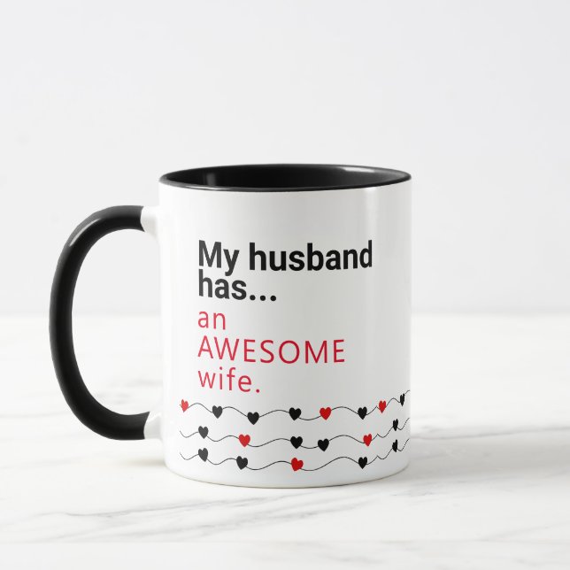 Valentines Gifts Boyfriend and Husbands Mug (Left)