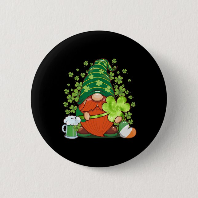 Valentine's Gnome St Patrick's Gnomies Easter Spri 2 Inch Round Button (Front)