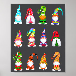 Valentines Gnome St Patricks Gnomies Easter Spri Poster