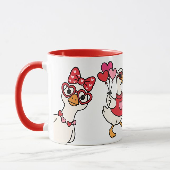 Valentines Goose  Mug (Left)