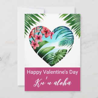 Valentines Hawaiian Unisex Card