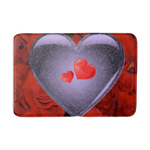 valentines heart bathroom bathmat