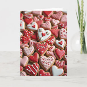Valentines Heart Cookies Card