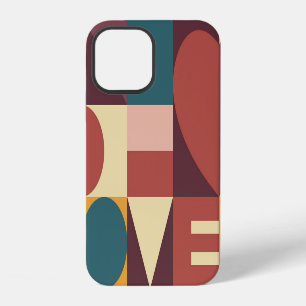 Valentine's heart design, abstract background. iPhone 12 case