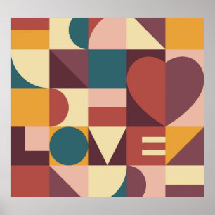 Valentine's heart design, abstract background. poster