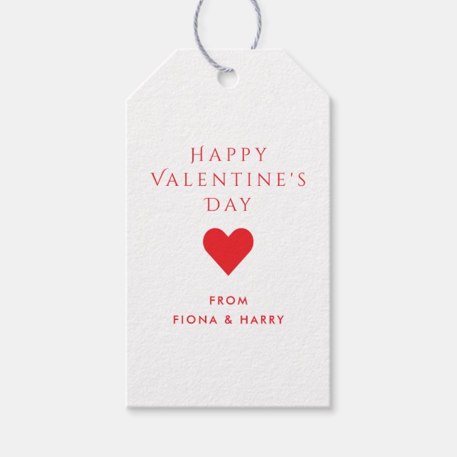 Valentines Heart Gift Tags (Front)