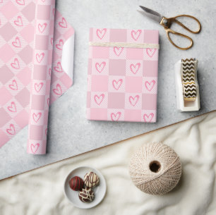 Valentine's Heart Pattern Wrapping Paper Roll