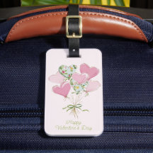 Valentine's Heart Pink and Green Heart Balloons