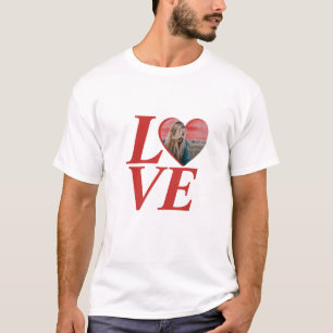 Valentine's Heart shaped personalised photo love T-Shirt