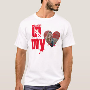 Valentine's Heart shaped personalised photo T-Shirt