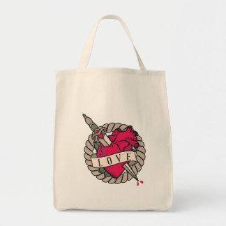 Valentine's Heart Tatoo Design Tote Bag