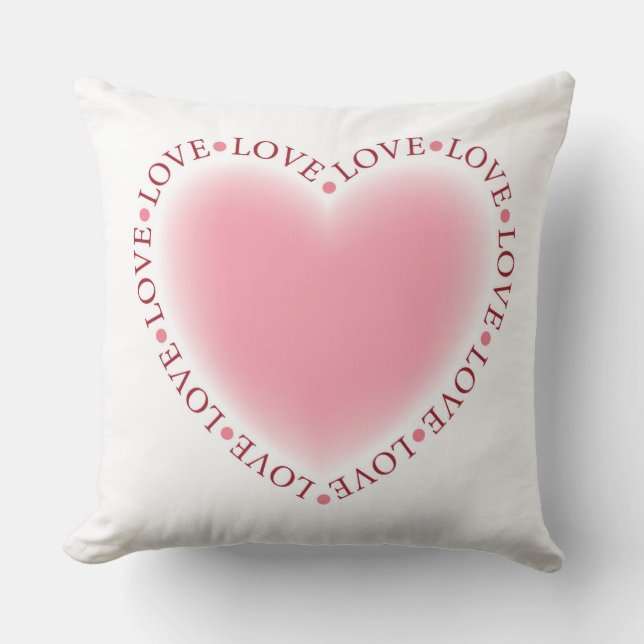 Valentines Heart Throw Pillow (Front)