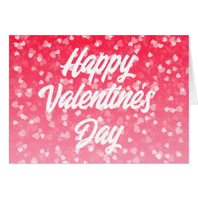 Valentine's Hearts and Love Greeting Card (Front Horizontal)