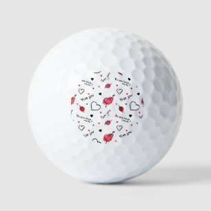 Valentine's Hearts Arrow Seamless Golf Balls