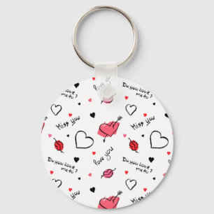 Valentine's Hearts Arrow Seamless Keychain