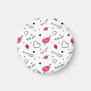 Valentine's Hearts Arrow Seamless Magnet