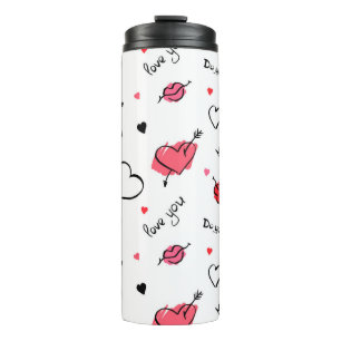 Valentine's Hearts Arrow Seamless Thermal Tumbler