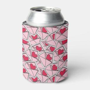 Valentine's Hearts on Envelopes Can Cooler