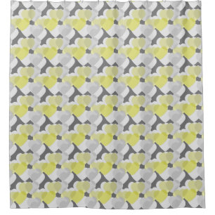 Valentine's Hearts Overlay Yellow and Grey Pattern