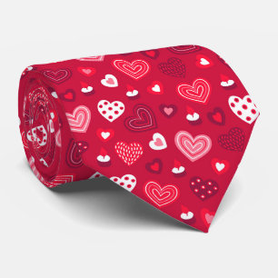 Valentine's hearts pattern 2 neck tie