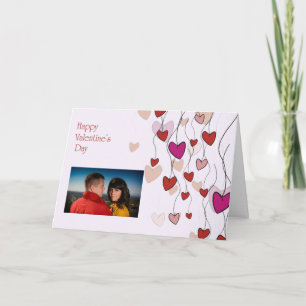 Valentine's Hearts Photo Card Card