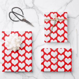Valentines Hearts Wrapping Paper Sheet