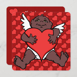 Valentine's Invitations African Cupid Cards Custom