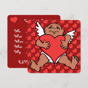 Valentine's Invitations Cupid Cards Custom