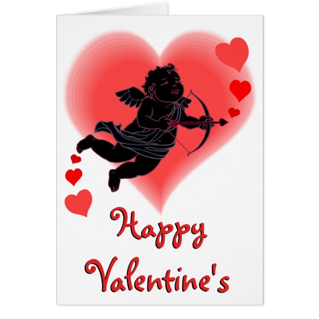 Valentine's Invitations Personalized Cupid Cards (Front)