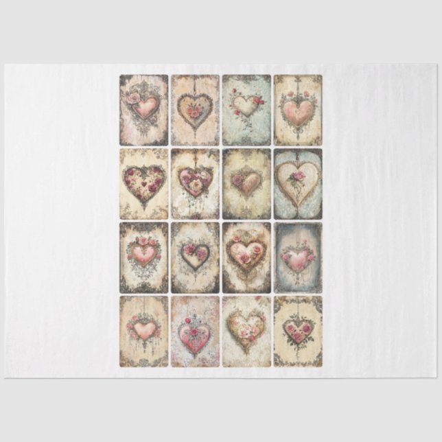 Valentines Jewellery Maker Hearts Tissue Paper (Front)