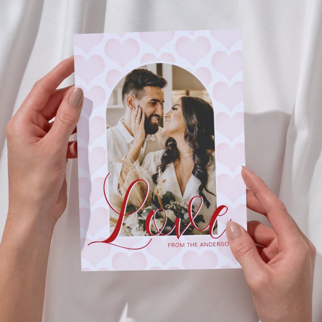 Valentines Jour Arc romantique Carte photo personn (Créateur téléchargé)