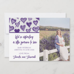 Valentines jour de grossesse cartes faire-part vio