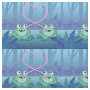 valentines jour grenouille amoureux tissu