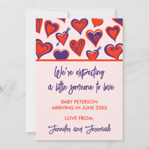 Valentines jour grossesse faire-part mignonne sucr