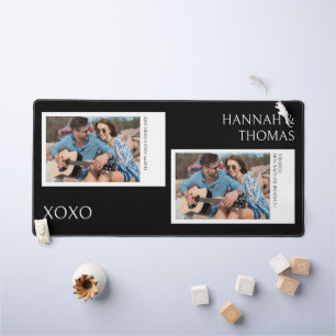 Valentines Jour Noir Deux Photo Collage Bureau Mat