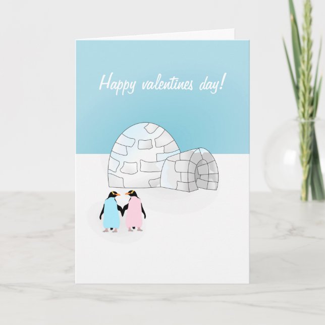 Valentines jour Pingouin carte (Devant)