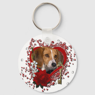Valentines - Key to My Heart - Beagle Keychain