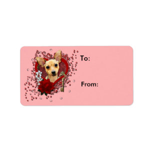 Valentines - Key to My Heart - Chihuahua - Daisy Label