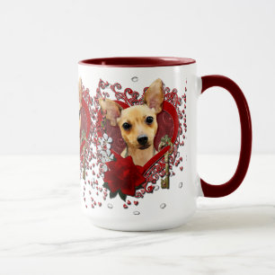 Valentines - Key to My Heart - Chihuahua - Daisy Mug