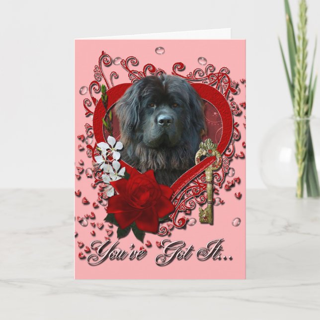 Valentines - Key to My Heart - Newfoundland Holiday Card (Front)