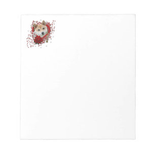 Valentines - Key to My Heart - Shiba Inu Notepad