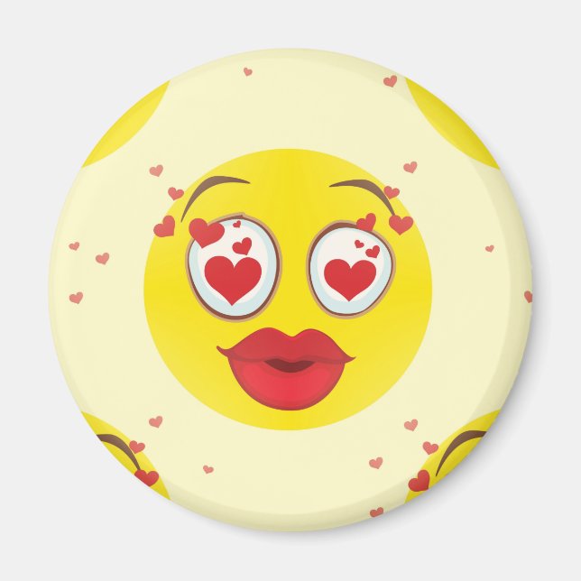 Valentine's kiss Emoji Magnet (Front)
