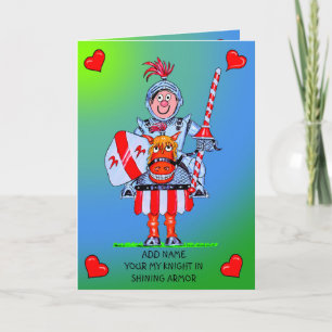 Valentines knight in shining armour card