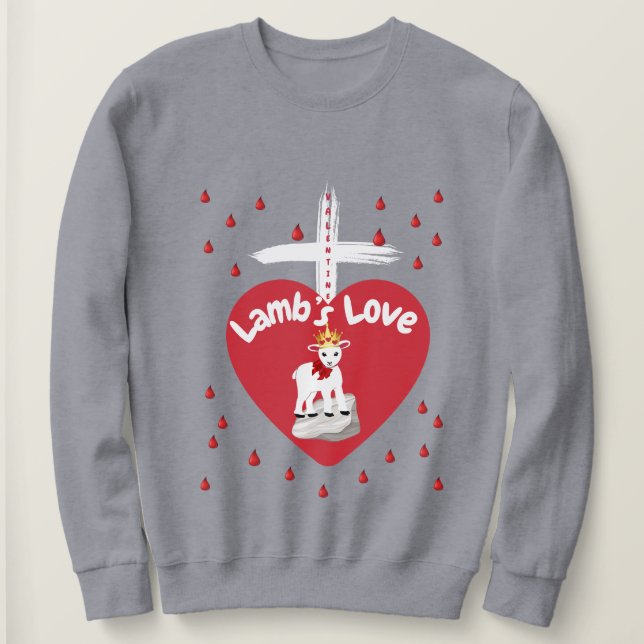 Valentine's Lamb Love Sweatshirt (Design Front)