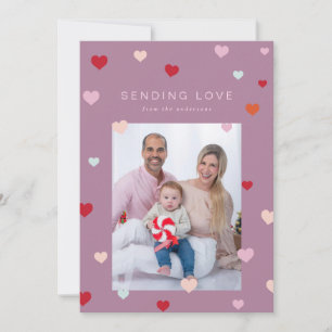 Valentine's Little hearts floating Holiday Card